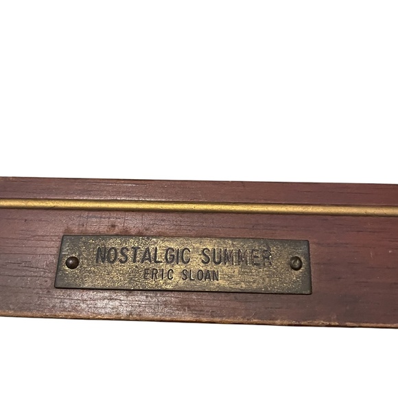 Vintage Eric Sloan On Board Brass Plaque "NOSTALGIC SUMMER/AUTUMN" FRAMED PRINT - Picture 11 of 13